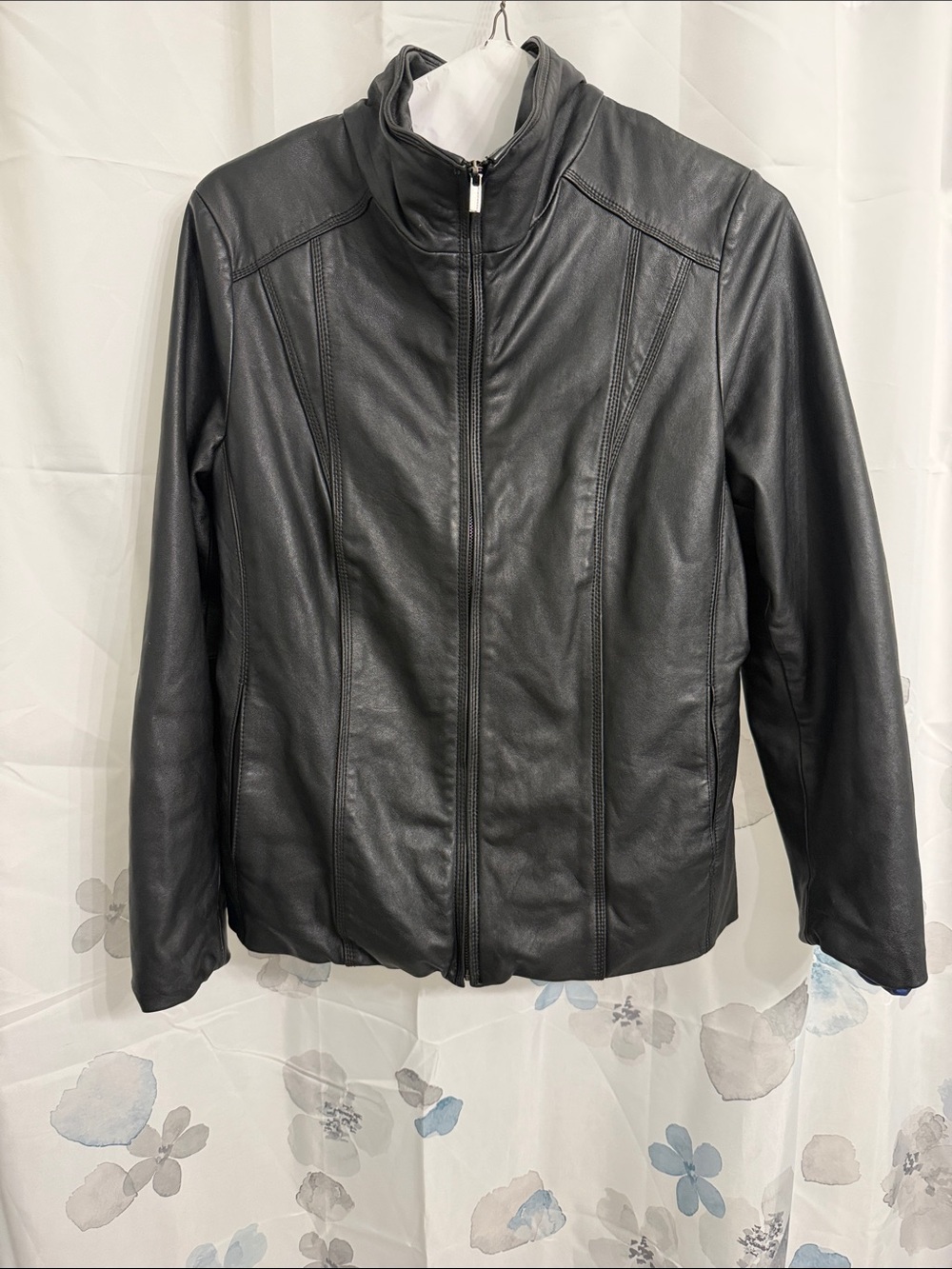 Wilsons Leather Women's Black Zip-Front Leather Jacket